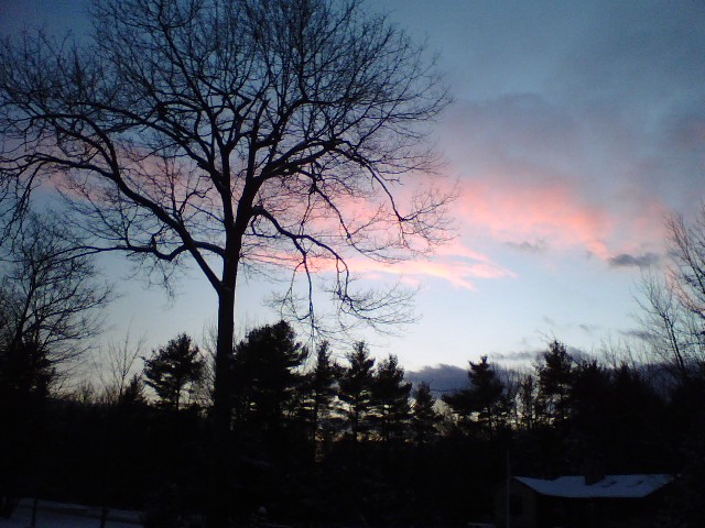 Cumberland, ME: A sunset after a snowstorm