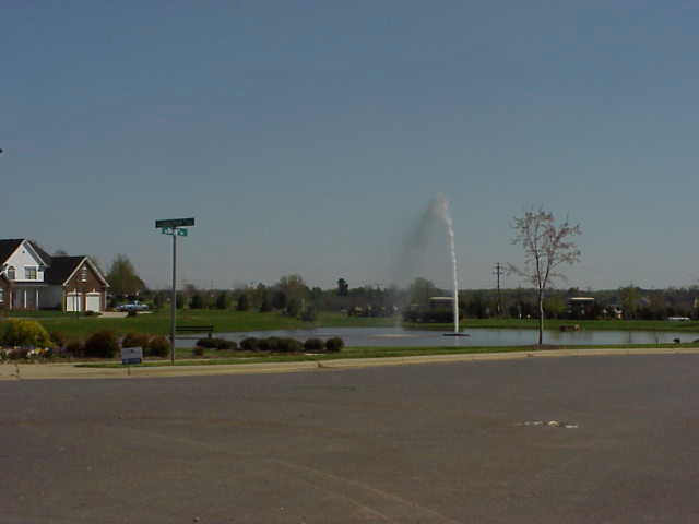 Indian Trail, NC: The entry fountain at Holly Park, Indian Trail