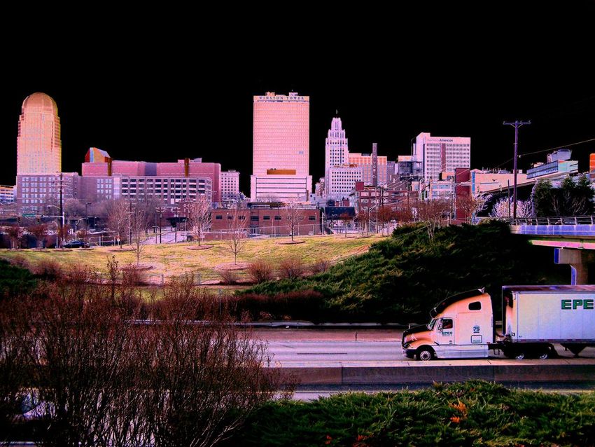 Winston-Salem, NC: skyline from hwy 52 (ced's view)