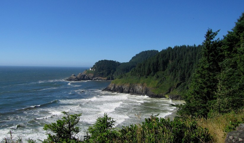 Florence, OR: Heceta, ( HA SEE TA) Head, 10 miles north of town....