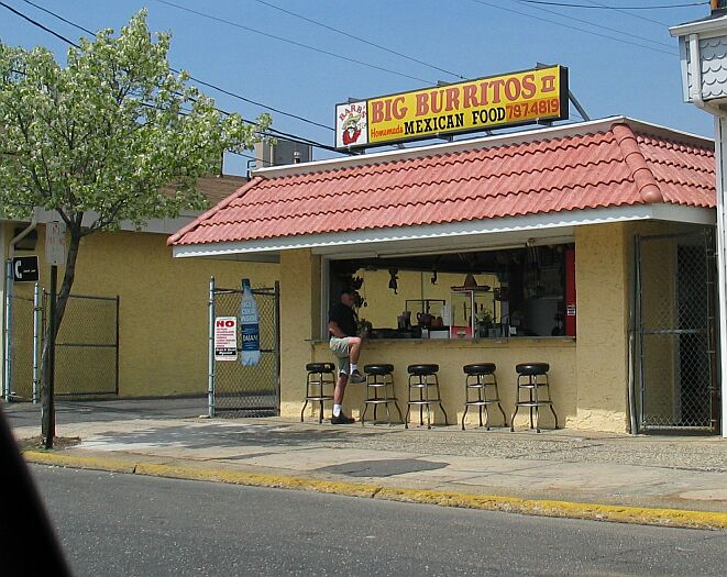 Keansburg, NJ: Big Burrito's burrito stand at amusement park