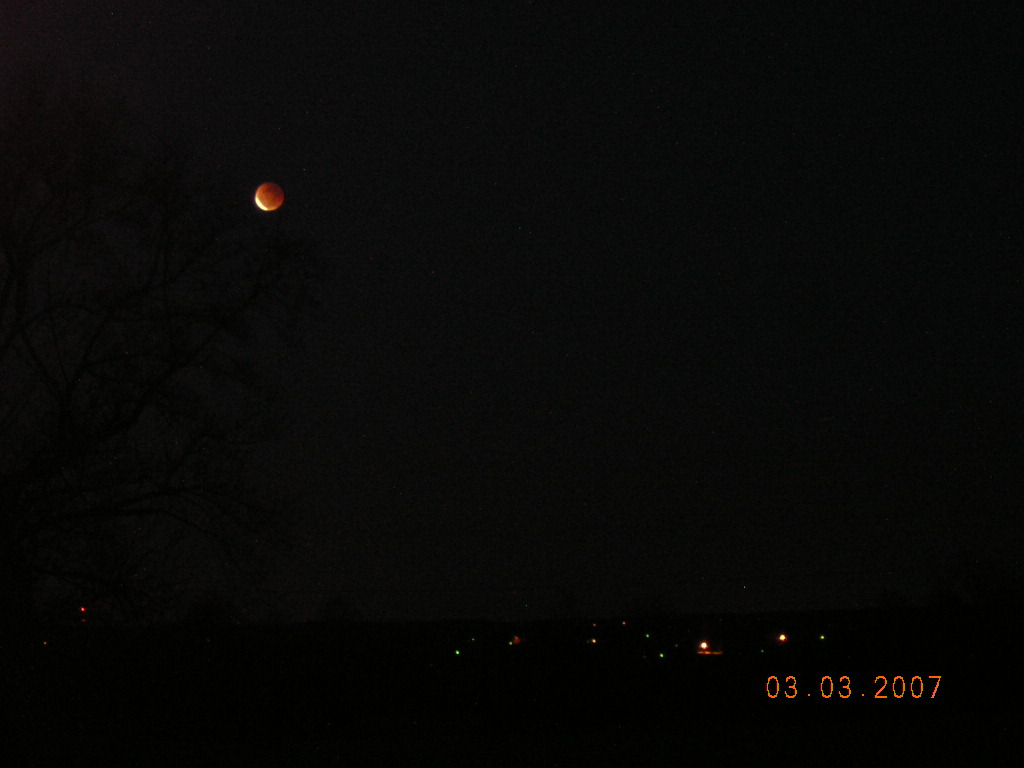 Gaffney, SC: Lunar Eclipse From S. Green River Road (Green River Estates) in Gaffney, SC..3-3-07