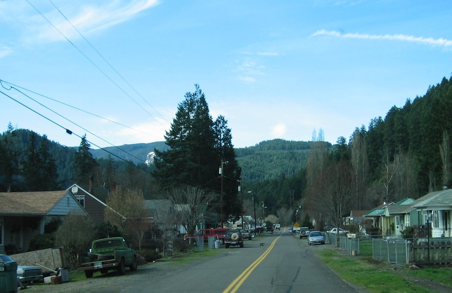 Westfir, OR street scene photo, picture, image (Oregon) at