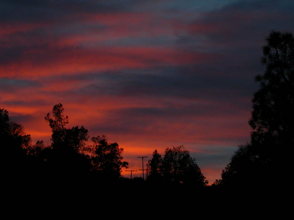 Bakersfield, CA: Sunset over Rosedale