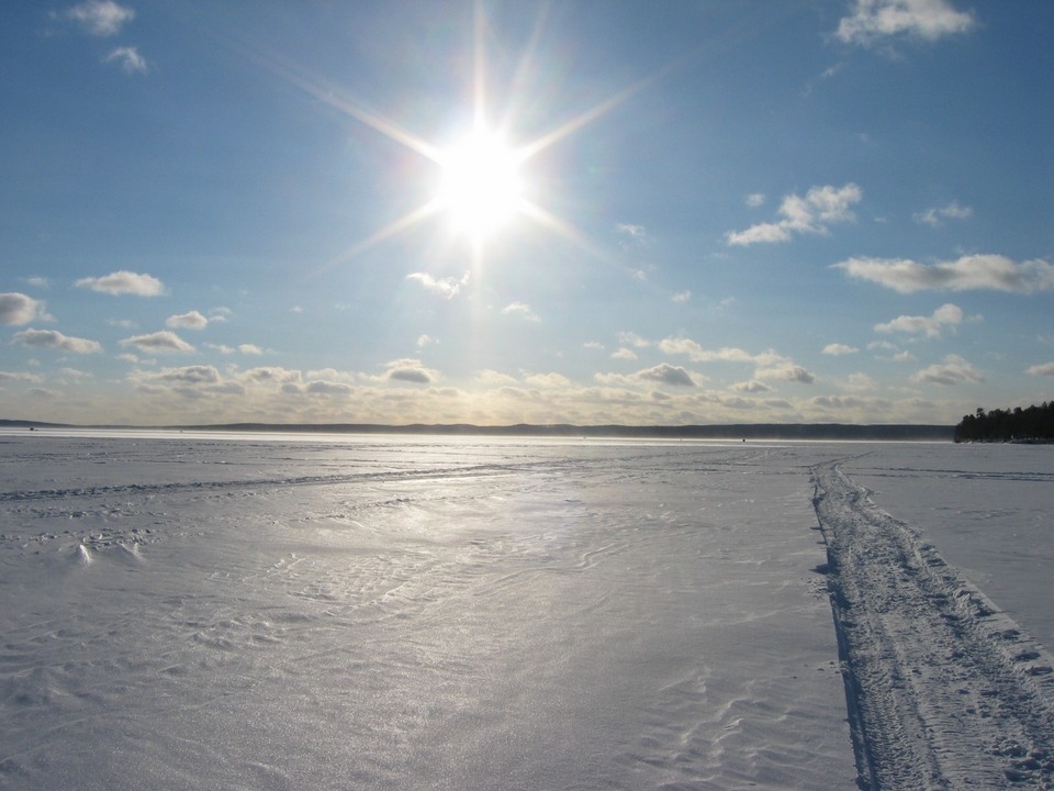 Hubbard Lake, MI: Winter on Hubbard Lake