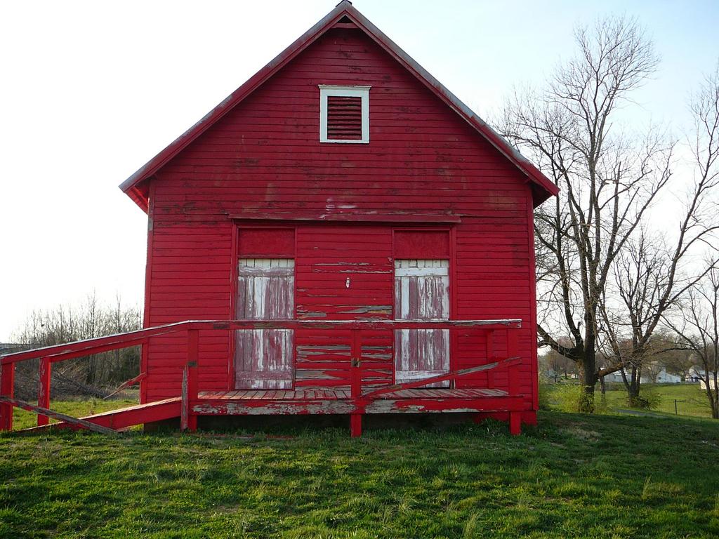 Sellersburg, IN: Little red school house Silver Creek Township Community Park Sellersburg IN
