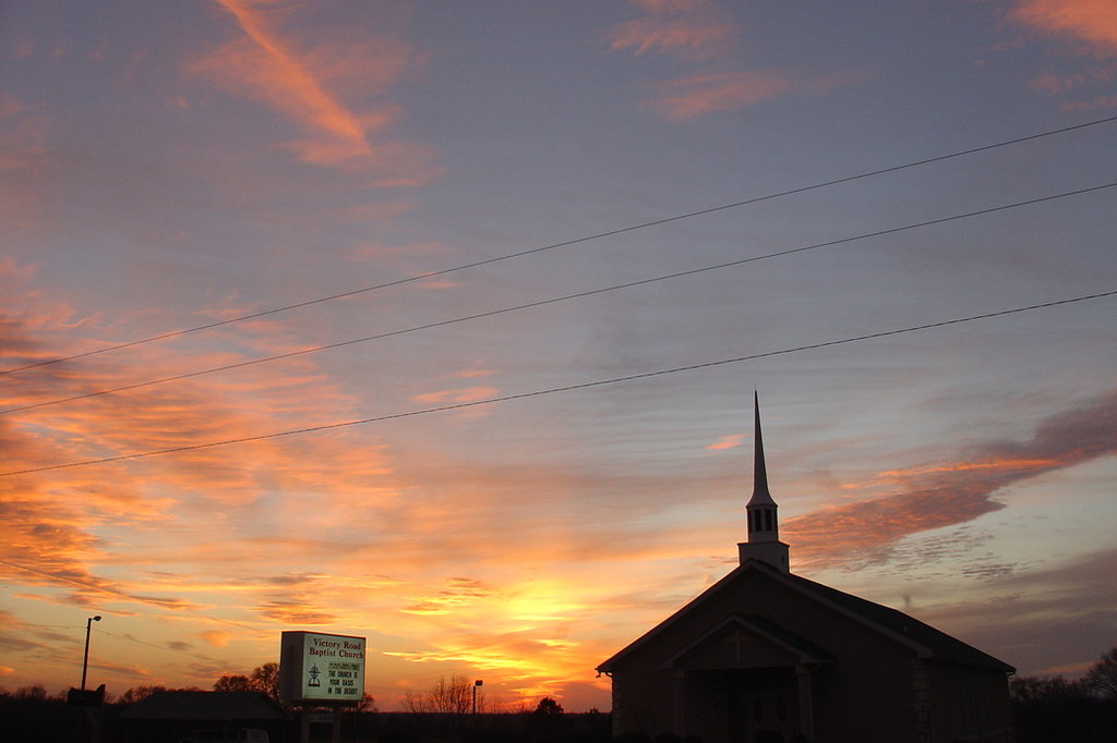 Bowdon, GA : Victory Road Baptist Church at Sunset