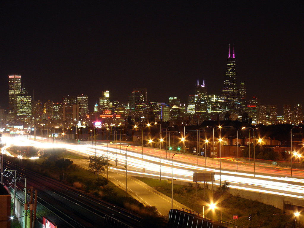 Chicago, IL: Clear summer's night in Chicago