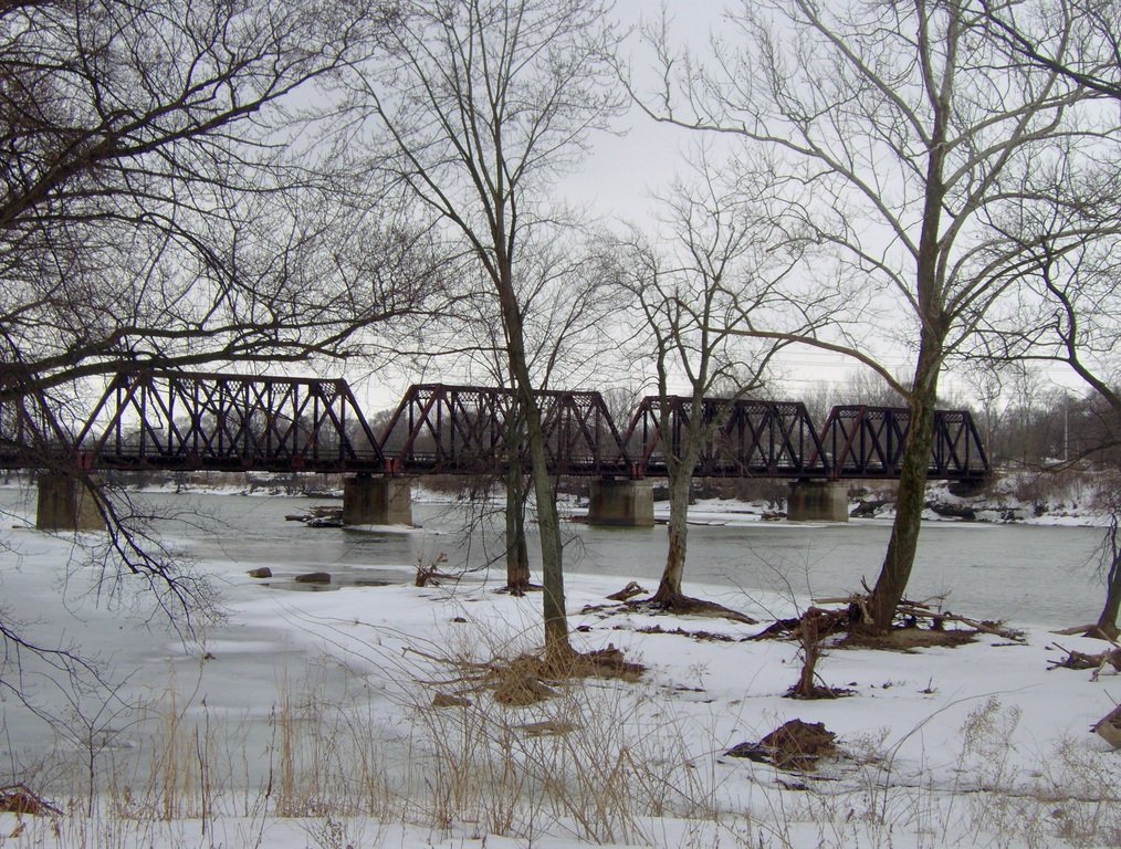Logansport, IN: Railroad Bridge in Winter