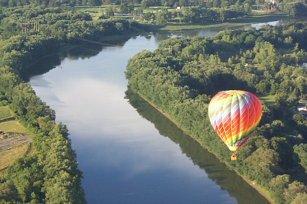 Binghamton, NY: above from hot air ballon