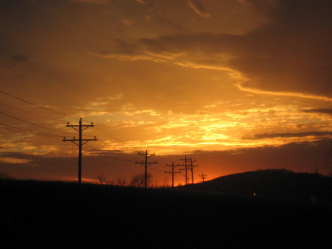 Watertown, TN: Sunset coming into Watertown,TN
