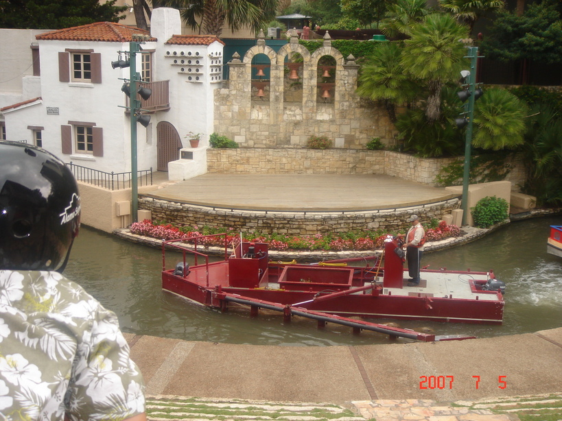 San Antonio, TX: Canal Sweeper specially designed for the riverwalk
