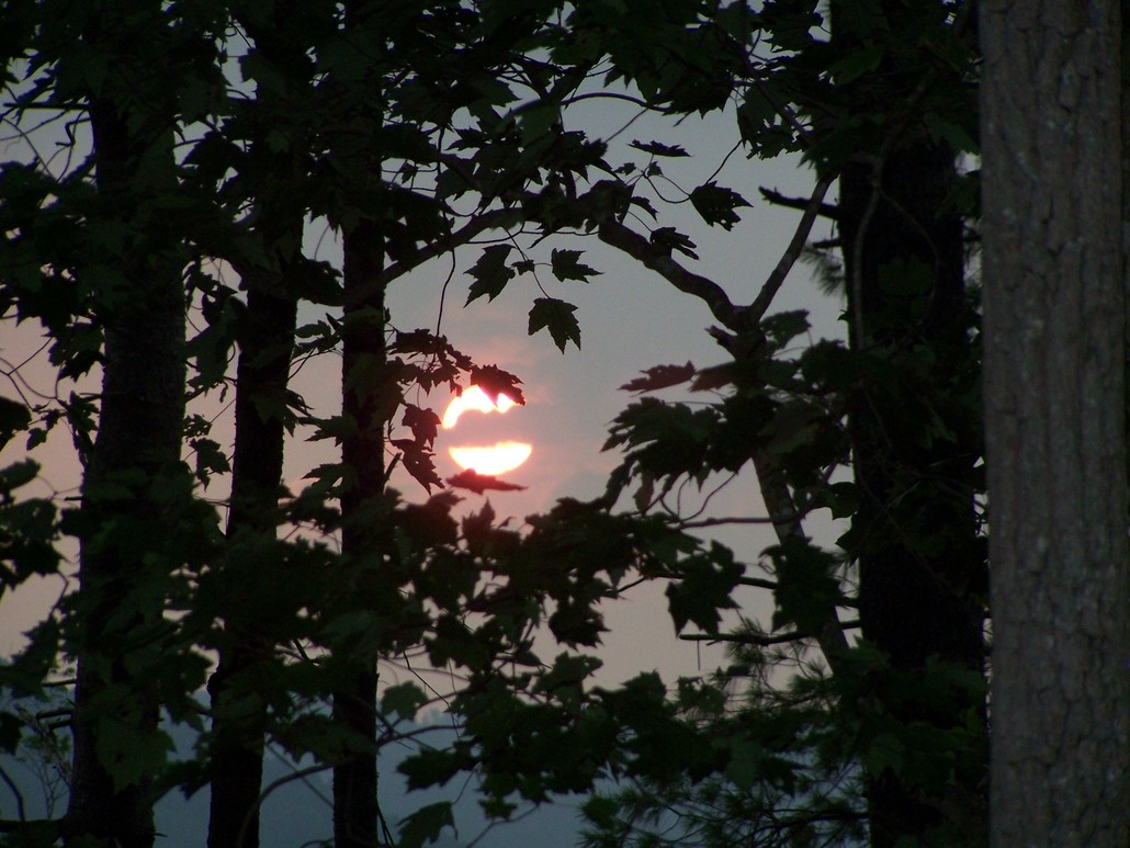 Fairview, NC : moon over fairview