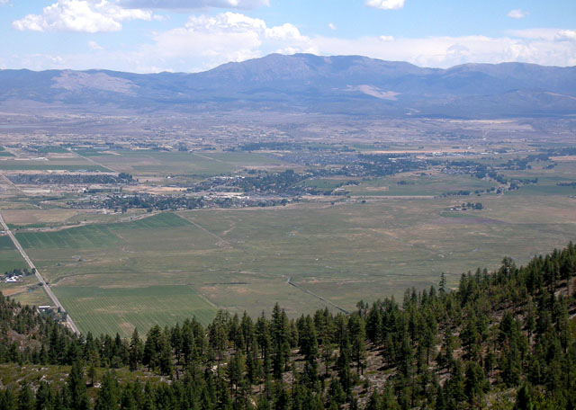 Minden, NV: Minden (Carson Valley) from Kingsbury Grade (Lake Tahoe)