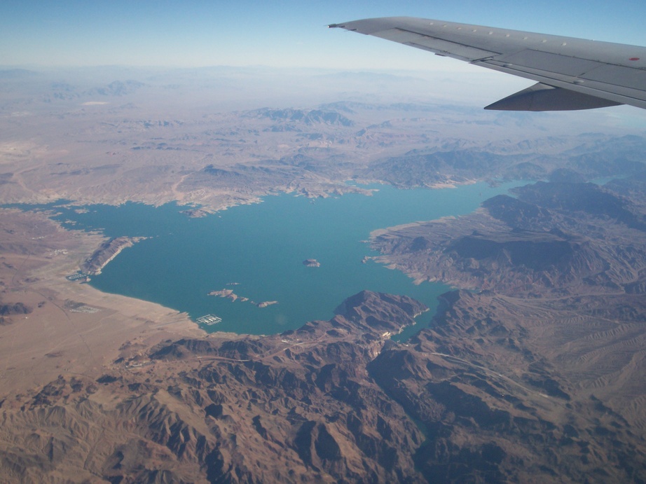 Las Vegas, NV: Lake Mead after take off from McCarran Airport