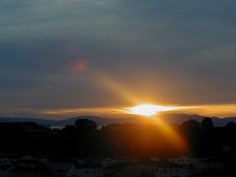 Rodeo, CA: The Sun Just About to Go Down in the West