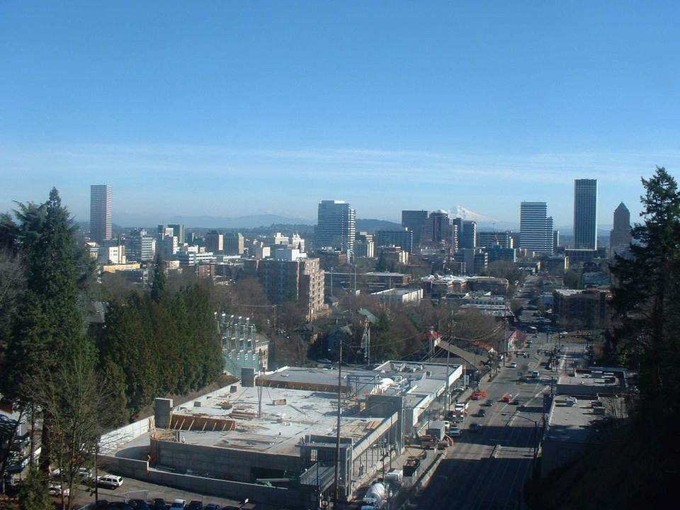 Portland, OR: looking east toward Mt. Hood
