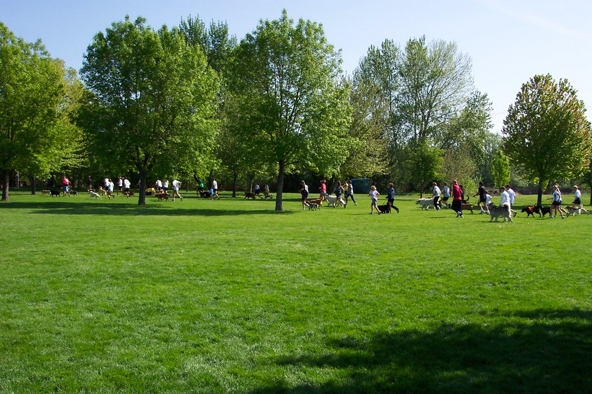 Yakima, WA : Sherman Park area of the Yakima Greenway during a Humane Society 5k