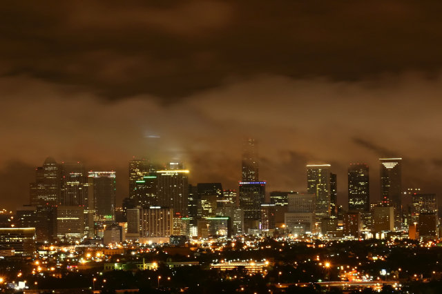 houston skyline night