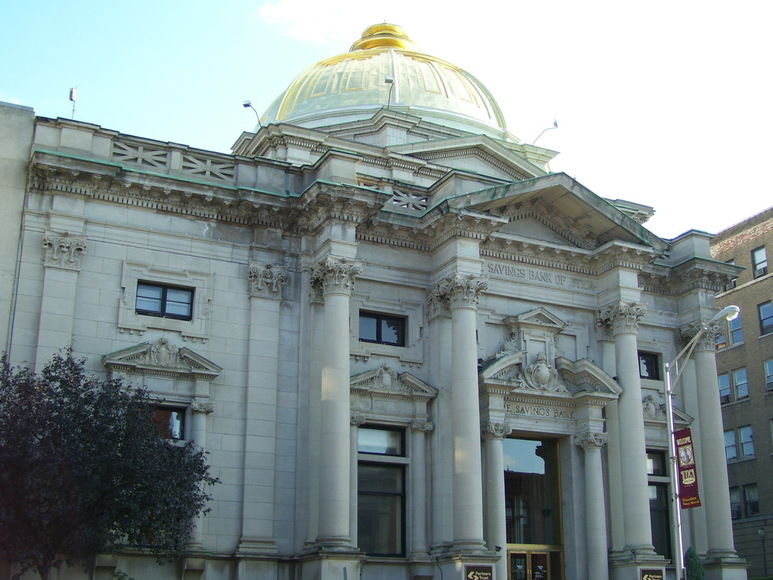Utica, NY: Downtown Utica's Gold Dome Bank