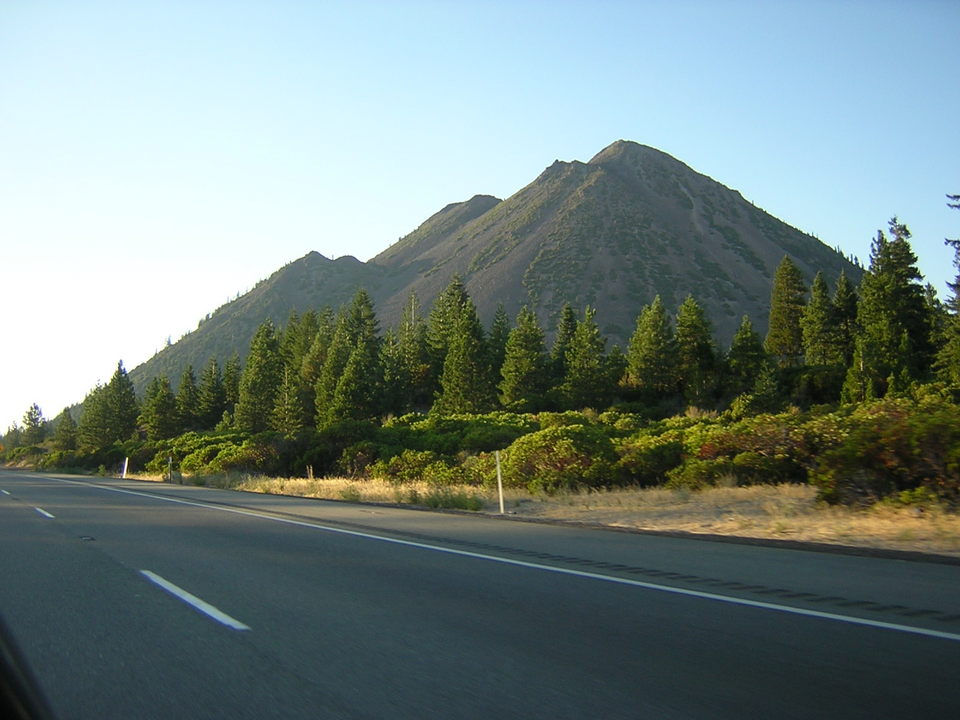 Mount Shasta, CA : Black Butte From I-5 on 8-4-2007