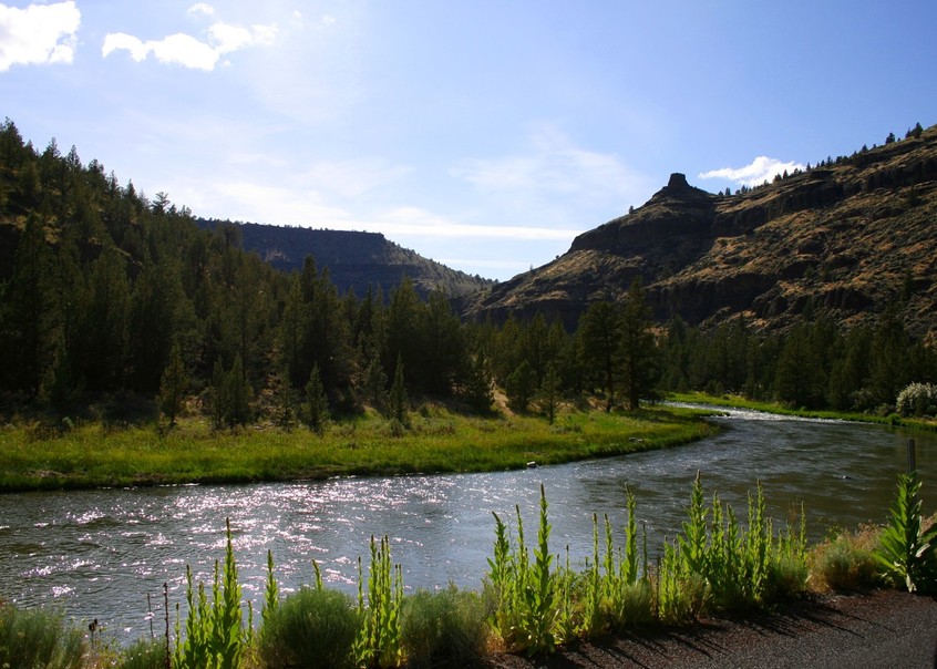 Crooked River, OR Bend in the Crooked River.... photo, picture, image