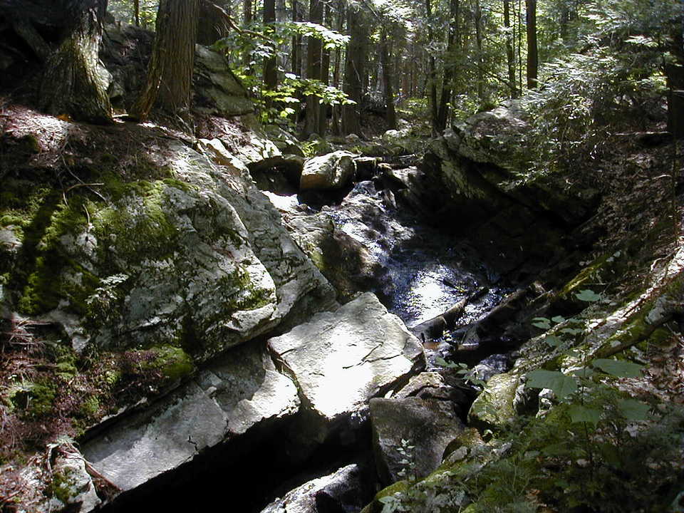 Union, CT : Water Falls Opposite Laurel Sanctuary in Southwestern Corner