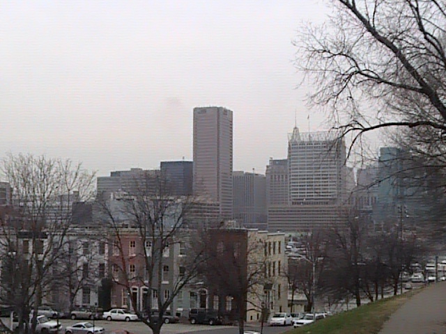 Baltimore, MD: Federal Hill overlooking downtown and the inner harbor