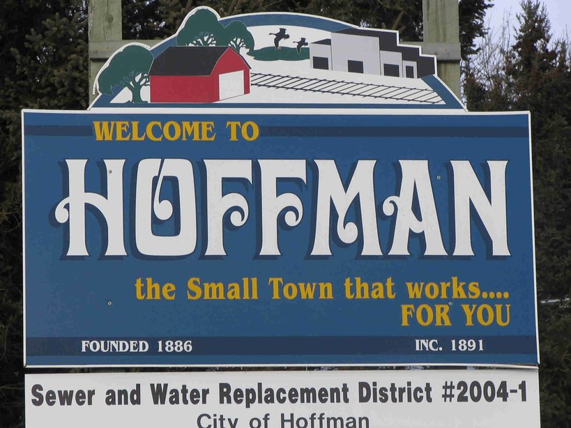 Hoffman, MN: City Welcome sign