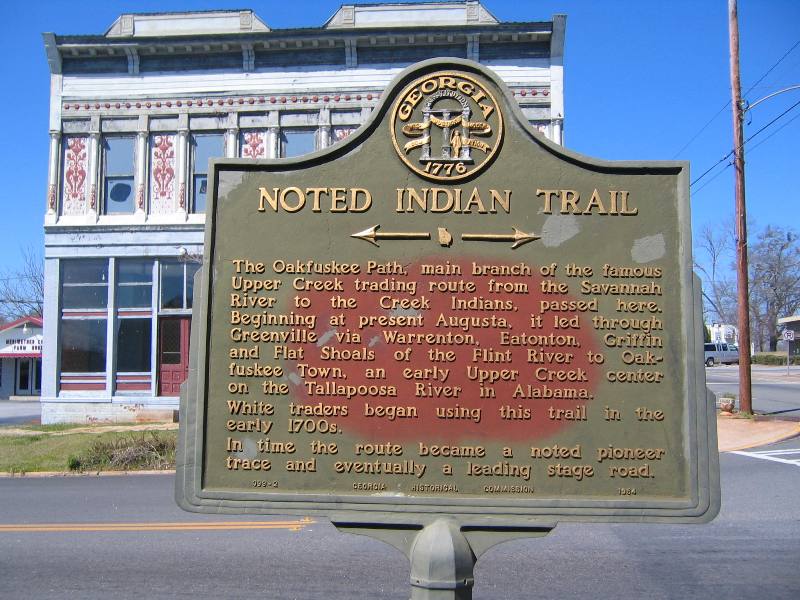Greenville, GA Indian Trail Historic Marker Downtown Greenville photo, picture, image