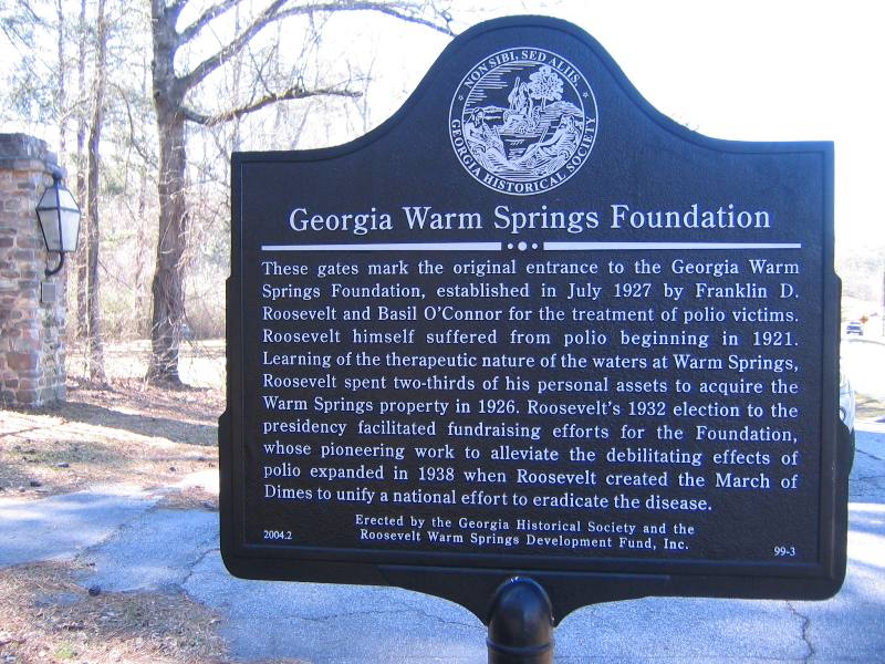 Warm Springs, GA: Warm Springs Foundation Historic Marker