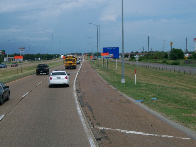 West Memphis, AR: Interstate 40 driving towards Memphis
