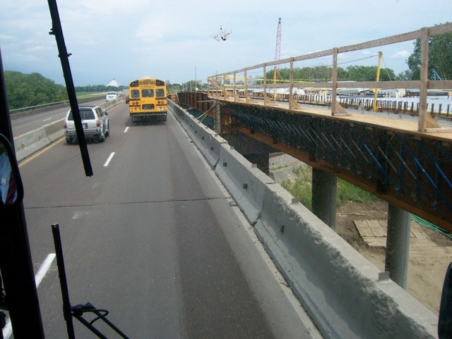 West Memphis, AR: Construction on I-40 driving towards Memphis