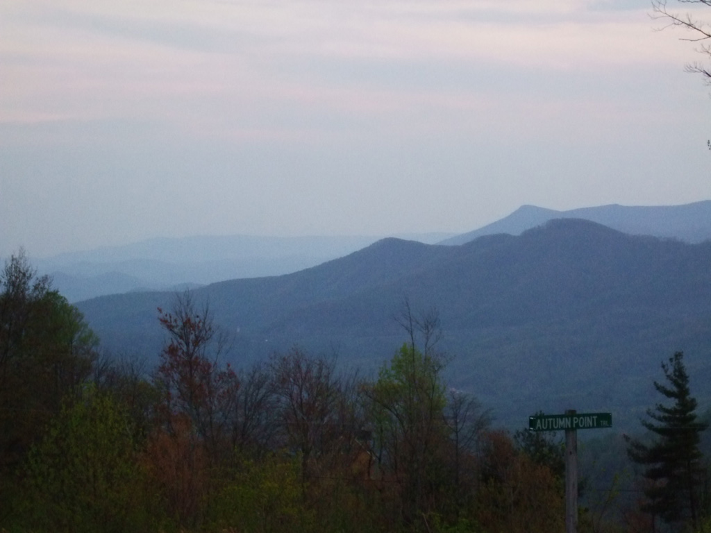 Cana, VA View from parkway of Fisher Peak (in distance) and