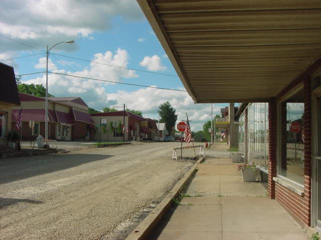 Madison, GA : Downtown Ironton during restoration:  Ironton Missouri
