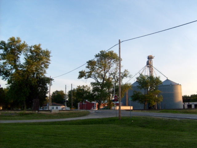 Mulberry Grove, IL : A street in Mulberry Grove.