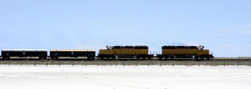 Wendover, UT : train in salt flats