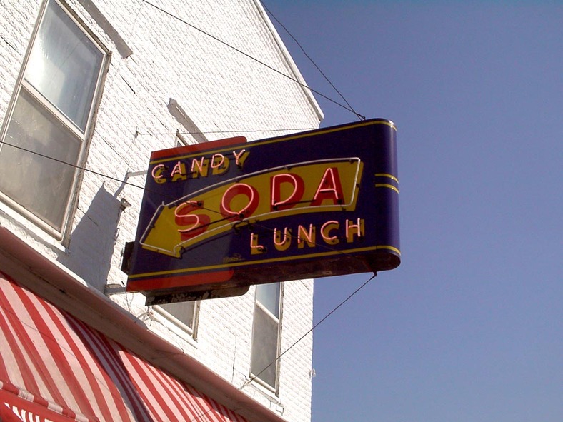 Wilton, IA Soda Sign at Candy Kitchen Custom Made in 1941
