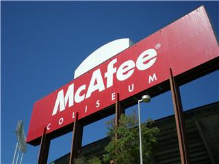 Oakland, CA : McAfee Coliseum sign