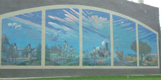 Lyons, KS: Mural on the side of a Downtown Building