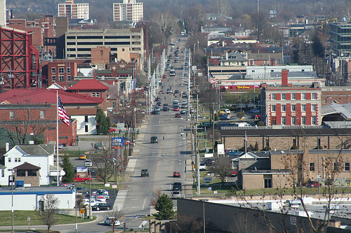 Ashland, KY: Downtown Ashland from north west looking south east