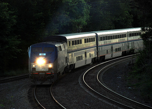 Marshall, TX : Passenger Train arriving at the Train Depot