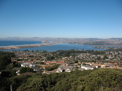 Baywood-Los Osos, CA: view of Los Osos from "Top of the World" Cabrillo Estates.