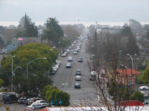 Benicia, CA: A look down mainstreet from the top of N Street