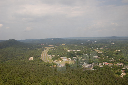 Hot Springs, AR: Hot Springs (Magic Springs in the distance)