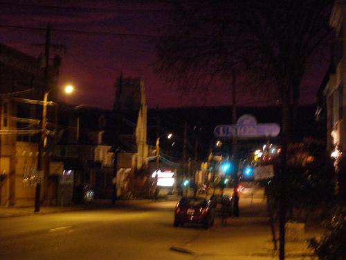 Uniontown, PA: The streets of downtown Uniontown in the early morning.