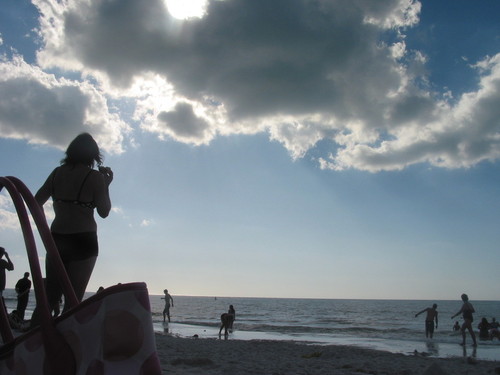 Nokomis, FL : lookking up from the warm sand