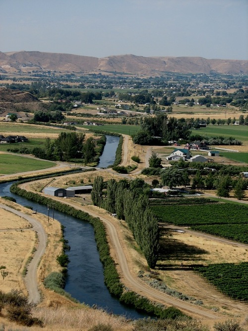 Emmett, ID: The Valley of Plenty. Canals criss cross the Valley, Emmett Idaho