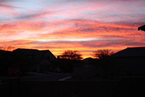 Oro Valley, AZ: Sunset at Salt Ceder Drive, Oro Valley. Taken Feb. 2009