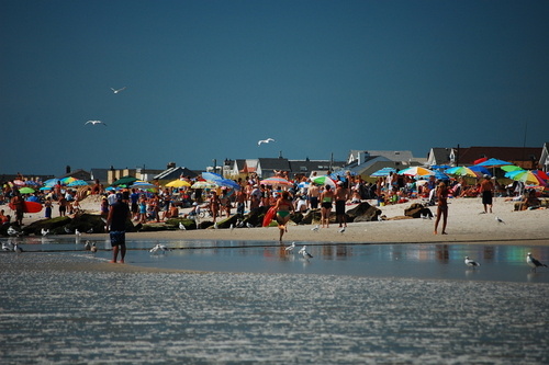 Long Beach, NY: beach and boardwalk